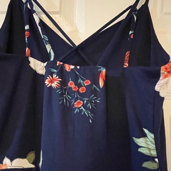 Fortune + Ivy Floral Double Slit Crossback Sleeveless V-Neck Maxi Dress - Picture 6 of 9